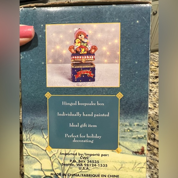 Vtg. Traditions Christmas Teddy Bear Keepsake Box - Picture 13 of 14